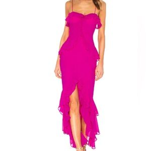 Lovers and Friends Melissa Hot Pink Gown - Medium - NWT